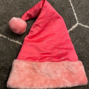 Pink Victoria’s Secret Santa Hat